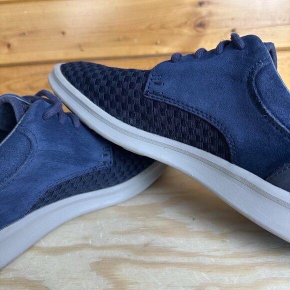 UGG Mens Shoes Size 7 Hepner Navy Blue Woven Weave Casual Sneakers - Picture 4 of 6